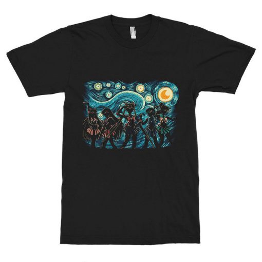 Sailor Moon and Van Gogh's Starry Night T-Shirt, Women's and Men's Sizes