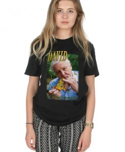 Sir David Attenborough T-shirt Top Shirt Tee Fashion Retro 90's Bae