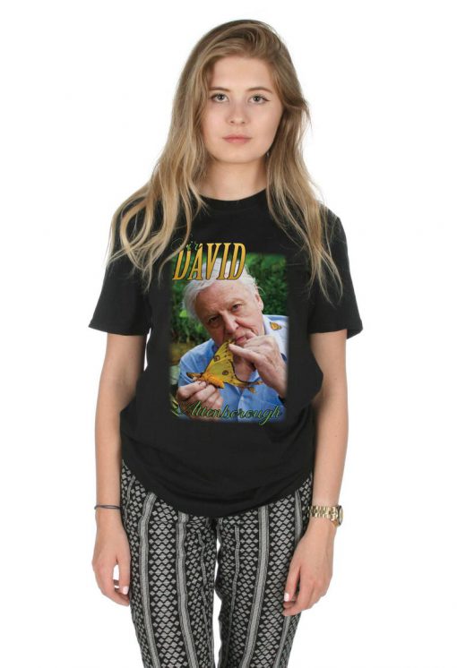 Sir David Attenborough T-shirt Top Shirt Tee Fashion Retro 90's Bae