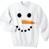 Snowman Face Christmas Sweatshirt Sweater Jumper Top Xmas Festive Funny Ugly Snow Outfit Apres Ski