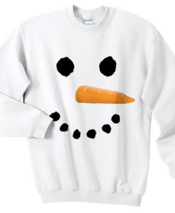 Snowman Face Christmas Sweatshirt Sweater Jumper Top Xmas Festive Funny Ugly Snow Outfit Apres Ski