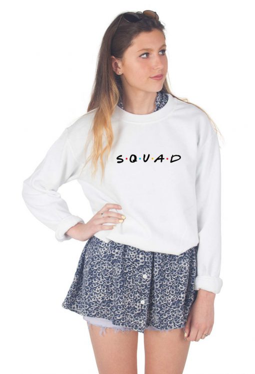 Squad Sweatshirt Sweater Jumper Top Fashion Blogger Tumblr Grunge Retro Friends 90's