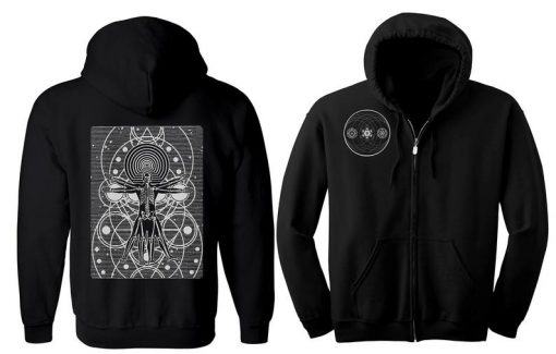 TRAVELLER Hoodie Men's and Women's Geometric Cosmic Space Black Twoside