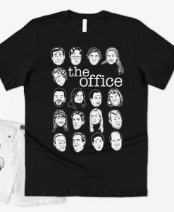 The US Office Character Faces T-shirt