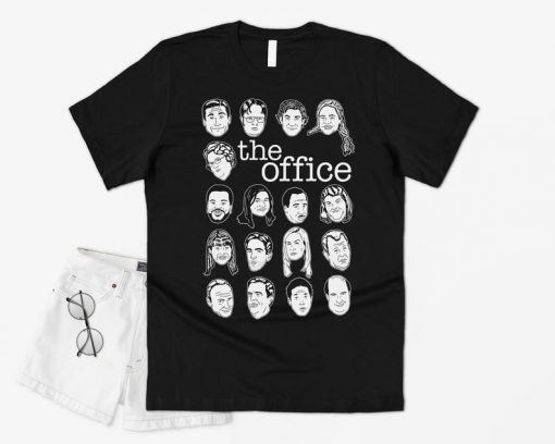 The US Office Character Faces T-shirt