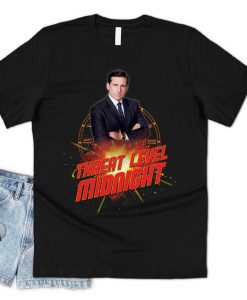 Threat Level Midnight Michael Scott T-shirt Top Shirt Tee The US Office Men's Women's Meme Funny Gift