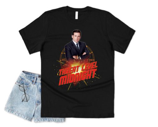 Threat Level Midnight Michael Scott T-shirt Top Shirt Tee The US Office Men's Women's Meme Funny Gift