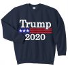 Trump with American Flag 2020 Crew Sweatshirt