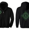 Unisex GANJA MANDALA Hoodie Psychedelic Tattoo Style Cannabis Sacred Geometry Herb Natural Cosmic Medicinal Marijuana Twoside