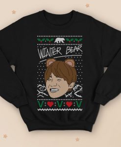 V Winter Bear Christmas Sweater Jumper Funny Kim Tae-hyung Kpop Kpop Fangirl Cute Kawaii