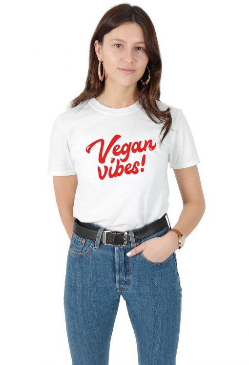 Vegan Vibes T-shirt Top Shirt Tee Fashion Retro 90's