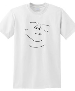 Yoongi Sleeping T-shirt Top Tee Line Art Funny Drawing Meme Suga Army Kpop Kawaii