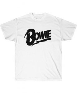 David Bowie Black Logo T-Shirt, Mens and Womens Bowie Tee