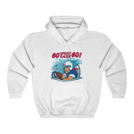 Go Speed Racer Go Hoodie, Retro Speed Racer Cartoon Anime, Mens and Womens Hoodie