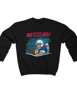 Go Speed Racer Go Sweatshirt, Speed Racer Cartoon, Retro Mens and Womens Sweater