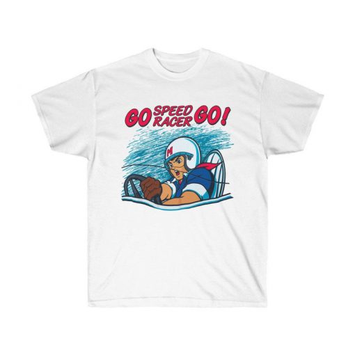 Go Speed Racer Go T-Shirt, Retro Speed Racer Tee, Mens and Womens Top