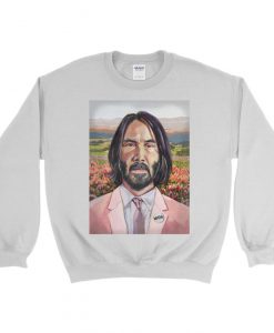 Keanu Sweatshirt - Keanu Reeves - Keanu Reeves Sweatshirt - Pop Culture Sweatshirt - Funny Sweatshirt - Streetwear - Pop Culture - Floral