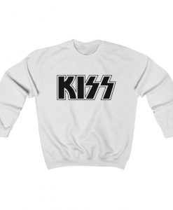 Kiss Black Logo Unisex Sweatshirt, Kiss Rock Band Merch