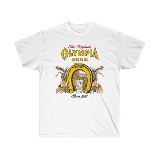 Olympia Beer Tee, Retro Olympia Beer Top, Mens Womens T-Shirt