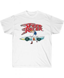 Speed Racer Printed T-Shirt, Retro Cartoon, Mens and Womens Tee