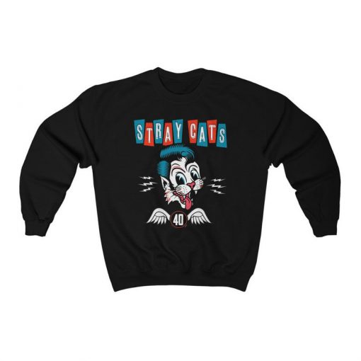 Stray Cats 40 Sweatshirt, Rockabilly Band, Stray Cats Merch, Unisex