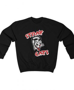 Stray Cats Logo Sweatshirt, Rockabilly Sweater, Mens and Womens Stray Cats Top, Stray Cats Merch