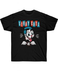 Stray Cats Logo T-Shirt, Stary Cats Rock Band Tee, Unisex