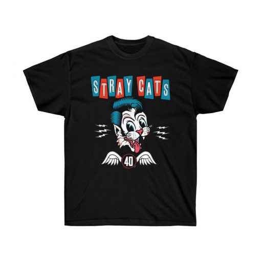 Stray Cats Logo T-Shirt, Stary Cats Rock Band Tee, Unisex Top