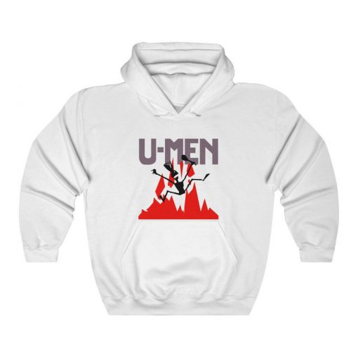 The U-Men Solid Action Hoodie, Grunge Music, U Men Logo, Adult Mens & Womens