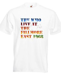 The Who Live At The Filmore East 1968 T Shirt Pete Townshend Keith Moon Daltrey