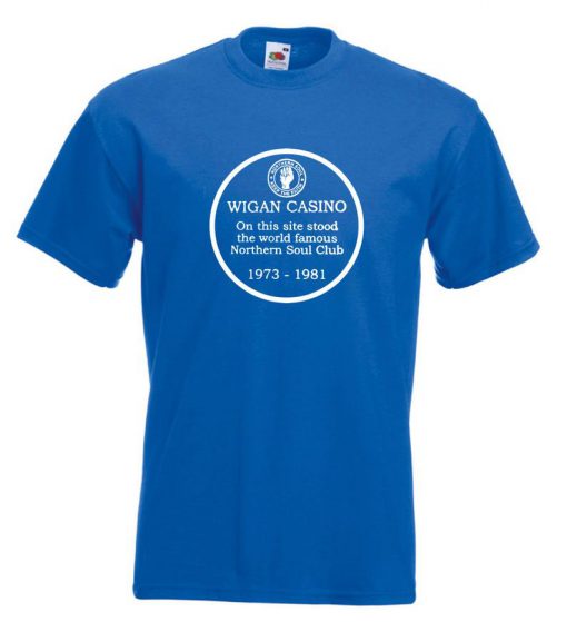 Wigan Casino Blue Plaque Tee Shirt