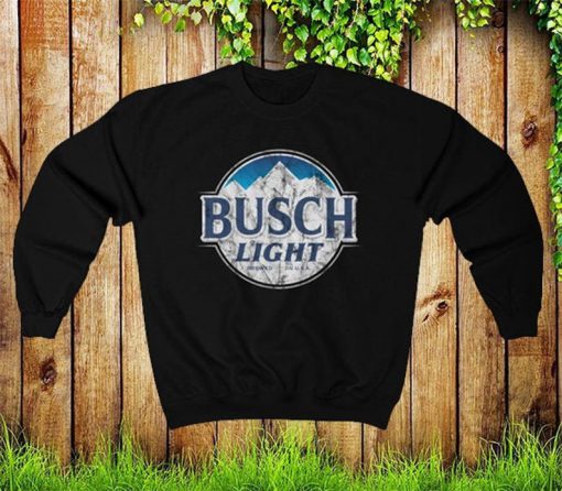 Busch Light Beer Sweatshirt, Retro Distressed Busch Unisex