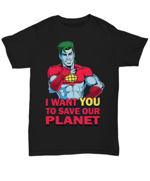 Captain planet and the planeteers retro t-shirt