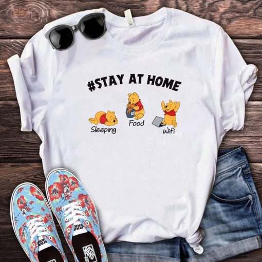 Cute Pooh Shirt, #Stayathome Pooh TShirt