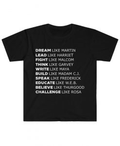 Dream like Martin, lead like Harriet, black history quotes, shirt, blm, black history, black lives, be better tshirt