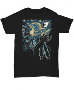 Ff7 final fantasy starry night remake mens t-shirt