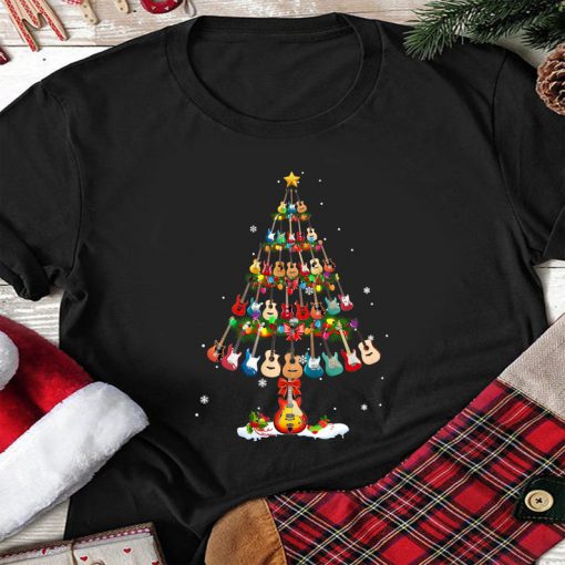 Guitar Christmas Tree Guitarist Xmas T-Shirt