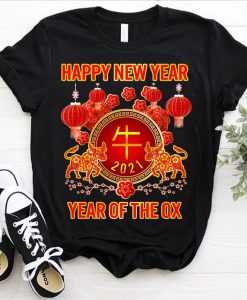 Happy New Year 2021 Year Of The Ox Chinese New Year Shirt Vintage Zodiac Gifts For Women T-shirt