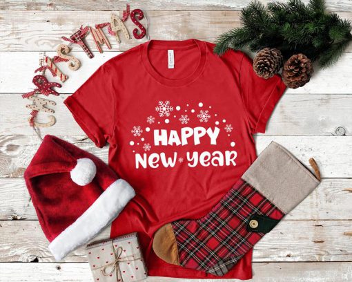 Happy New Year T-shirt, Merry Christmas, Christmas, Christmas Tee, Gift for Christmas