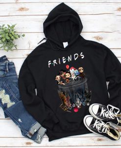 Horror Movie Characters Friends Halloween Hoodie