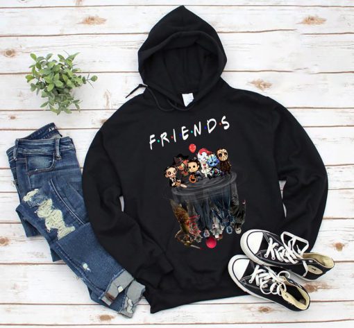 Horror Movie Characters Friends Halloween Hoodie