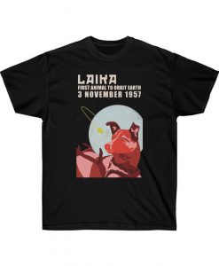 Laika the Space Dog T-Shirt, Soviet Space Dog, Mens and Womens Tee