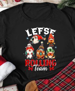 Lefse Rolling Team Funny Couple Christmas Tshirt