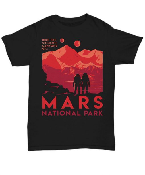 Mars national park t-shirt funny space shirt mars shirt