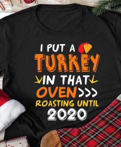 Mens Funny Thanksgiving Pregnancy Announcement For Dad 2020 Tshirt