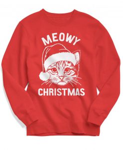 Meowy Christmas Sweater - Christmas Sweater - Christmas Shirt - Women's Christmas Sweater - Christmas - Cat Shirt - Ugly Christmas Sweater