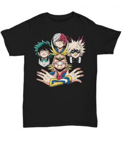 My hero academia all might boku no hīrō akademia izuku midoriya katsuki bakugo t-shirt anime shirt