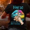 Nurse Knows More Than She Says And Notices More Than You Realize Awesome Lips T shirt Back