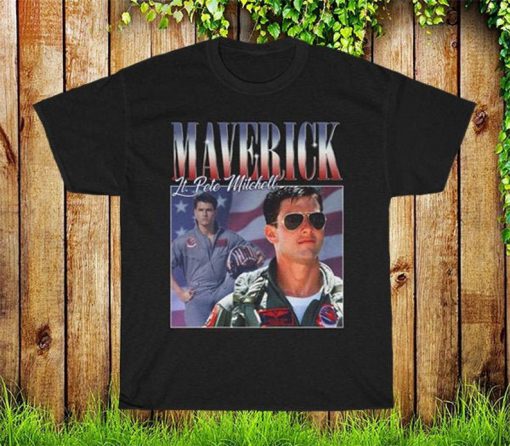 Pete Mitchell MAVERICK Top Gun Homage Vintage 90s T-shirt