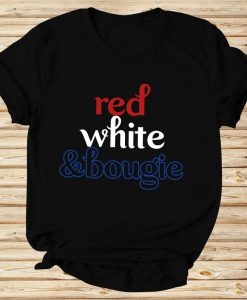 Red White Bougie Independence Day American Flag T-shirt